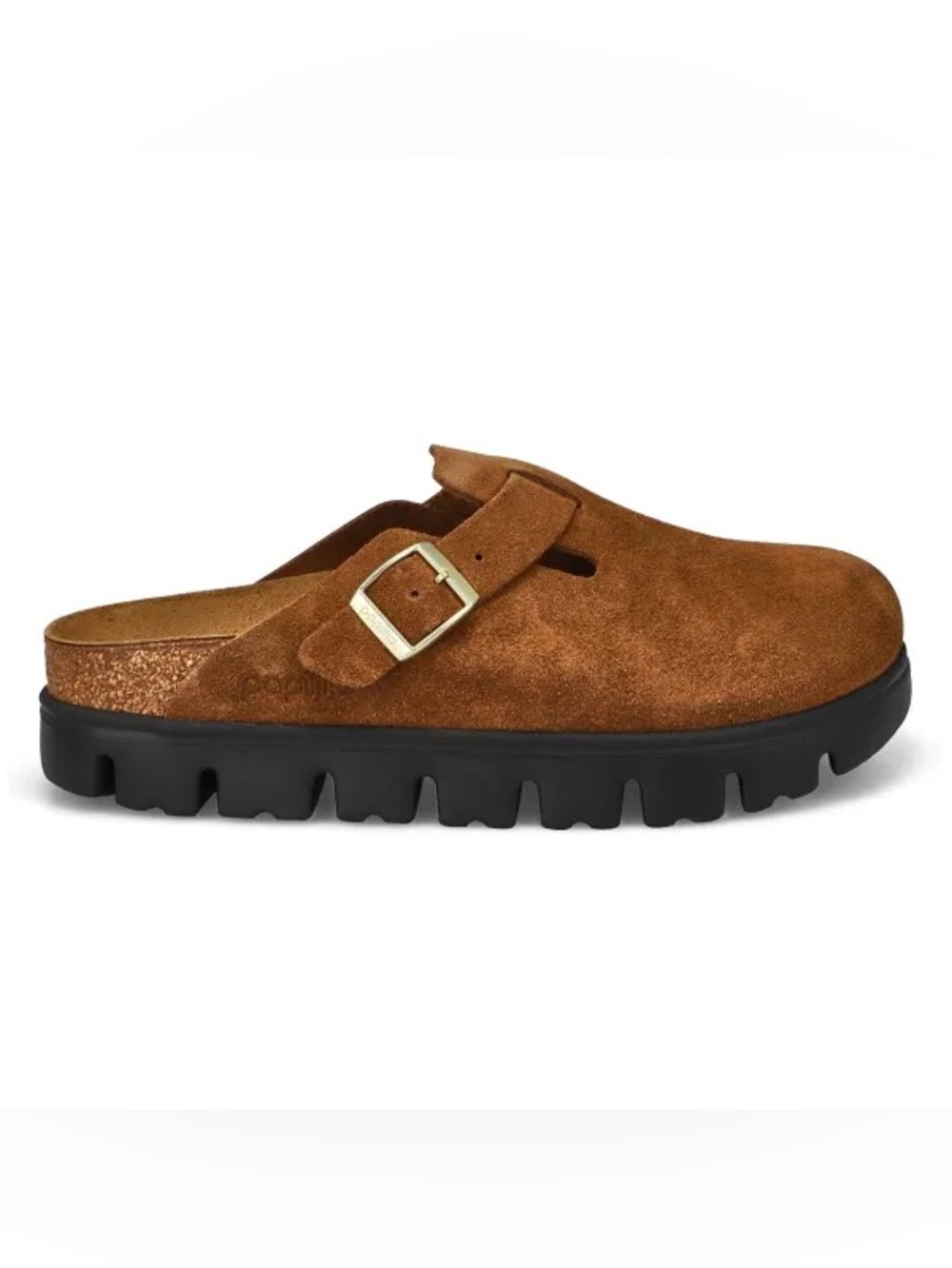 Papillio by Birkenstock BOSTON CHUNKY Clogs. Size 8. Brown Leather.